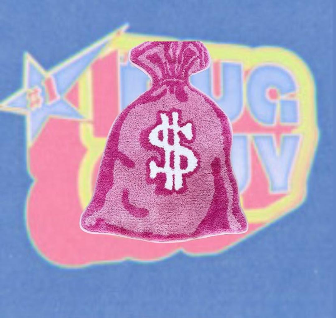 Pink Tufted Money Rug - Etsy