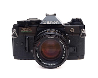 Canon キャノン フィルムカメラ ae-1 レンズ2本 偏光レンズ付き