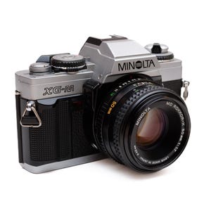 câmera de filme vintage MINOLTA XG-M
