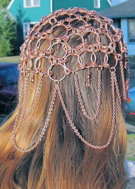 Items similar to Chain Mail Headpiece Chain Maille Renaissance Garb