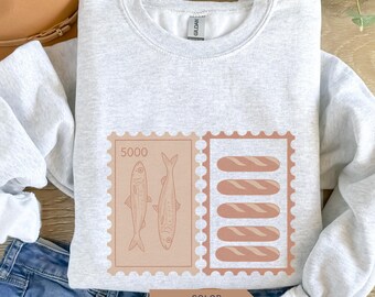 5 Loaves 2 Fish Christian Sweatshirt: Bible Verse Sweater, Jesus Religious Crewneck Gift