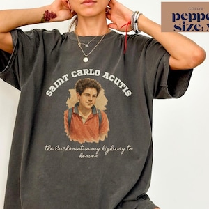 Saint Carlo Acutis Watercolor Shirt: Eucharist Catholic Tee