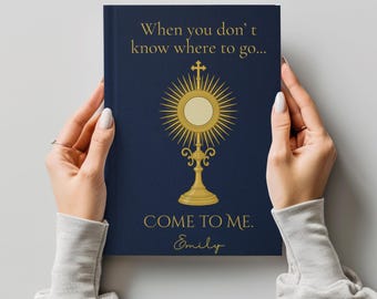Personalized Catholic Prayer Journal:Confirmation Gift Notebook Adoration Mass Journal, Custom Bible Verse