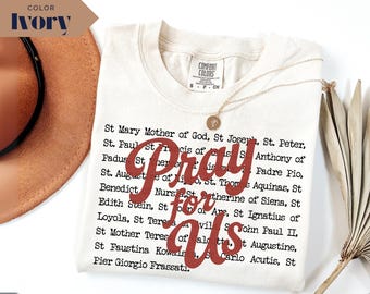 Catholic Saints Comfort Colors Shirt: Religious Gift Tee