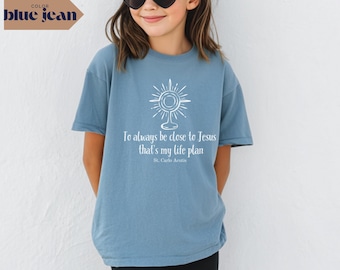 Comfort Colors St. Carlo Acutis Kids Shirt: Catholic Gift