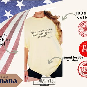 Comfort Colors Custom Text T-Shirt: Personalized Quote Short Sleeve Tee Bild 7