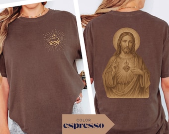Sacred Heart of Jesus Shirt: Vintage Catholic Graphic Tee