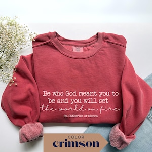 Saint Catherine of Siena Sweatshirt: Minimalist Catholic Gift