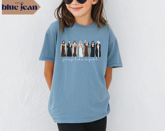 Comfort Colors Catholic Saint Youth Shirt: Pray Like A Girl Christian Tee for Kids