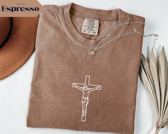 Comfort Colors Cross Shirt: Minimalist Christian Tee
