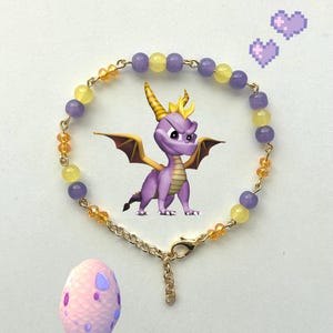 Spyro Bracelet | Spyro Year of the Dragon | Spyro Ripto&#39;s Rage | Spyro the Dragon | Videogame | Nostalgia | Ps1 games | Dragon Jewelry