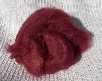 Mohair Roving Red Wine 4 oz