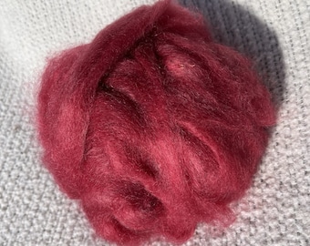 Mohair Roving Cranberry 4 oz