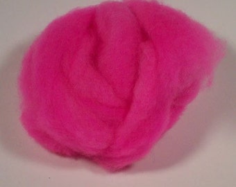 Flamingo Pink Cormo Roving - 6 ounces