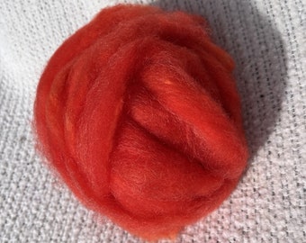 Mohair Roving Tangerine 4 oz