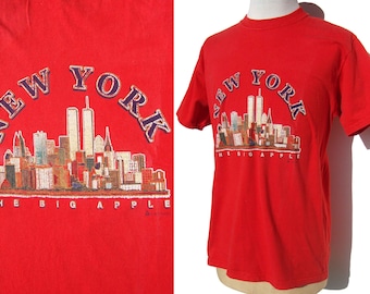 Vintage 90s New York T Shirt WTC Twin Towers L – Fruit of the Loom Lofteez