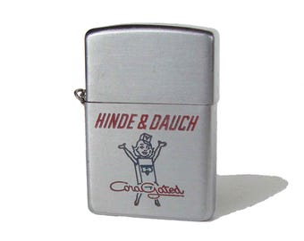 Vintage 50s Zippo Lighter Hinde & Dauch w/ Cora Gated - PAT 2517191