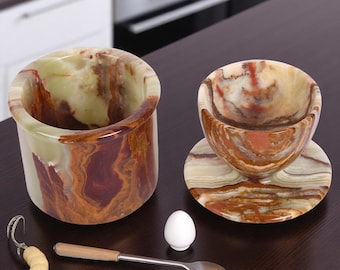 Marble Butter Keeper: Onyx Green Countertop Butter Crock