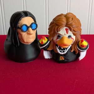 Ozzy Osbourne Inspired Duck – 3D Printed Rock Legend Duck Figurine, Gothic Collectible Gift