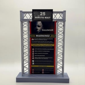 Haunted House Entrance Portal & Wait Time Sign inspired by HHN (Halloween Horror Nights) ***MESSAGE ME if you do not see your favorite!***