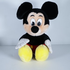 Mickey Mouse de pelúcia autêntico dos anos 80 da Disneylândia/Walt Disney World raro imagem 1