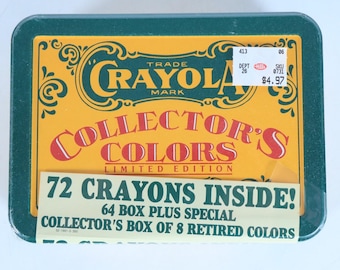 Crayola Collectors Colors Limited Edition 1991 Tin 72 Crayons Vintage Sealed NOS