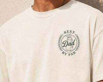Dad By Par Golf T-Shirt: Minimalist Crest Design, Father's Day Gift