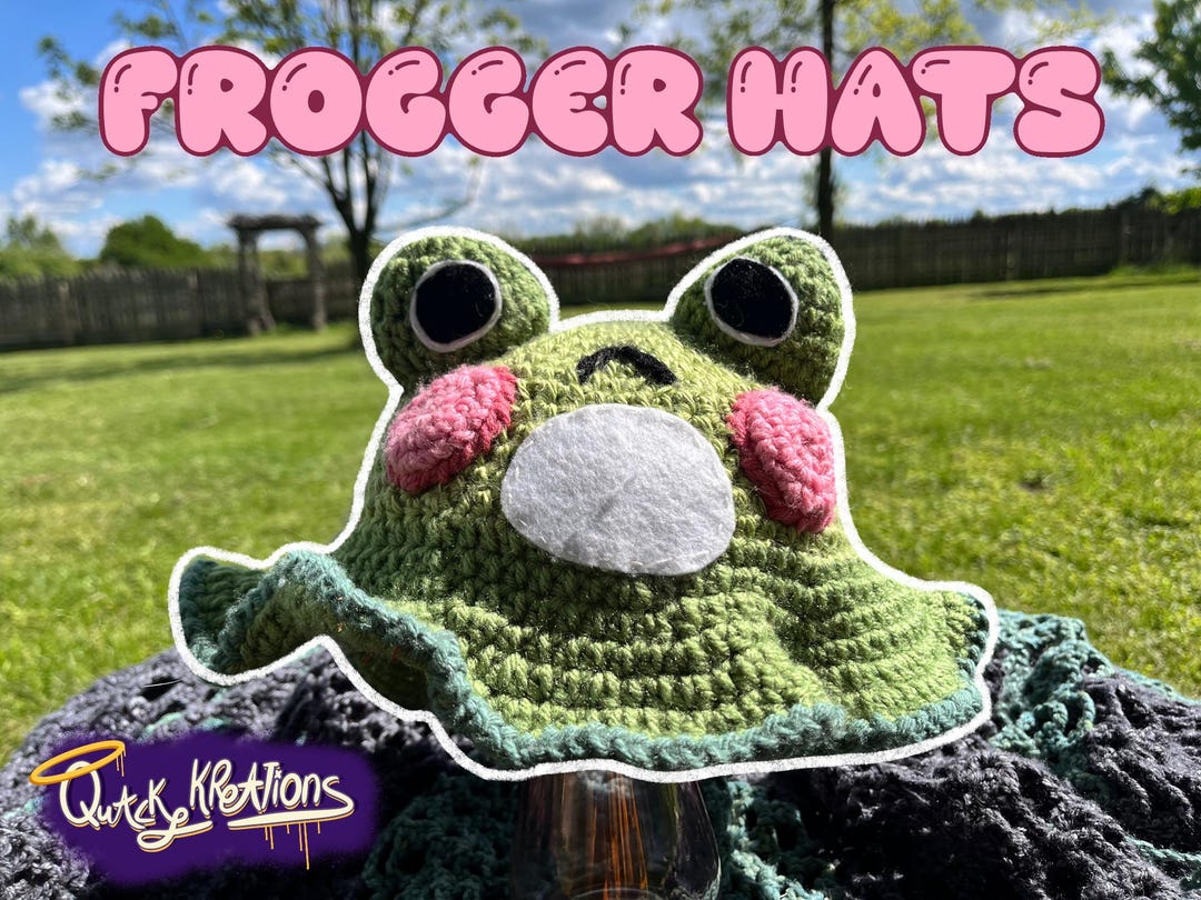 FROGGER Hat! Frog AND Strawberry Inspired Bucket Hat! | Quacky ...