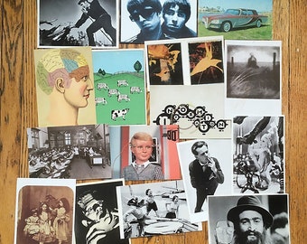 Instant Collection Vintage Postcard Lot of Art and Photography Pop Culture Lennon Oasis Elvis Garbo 16 Cards.
