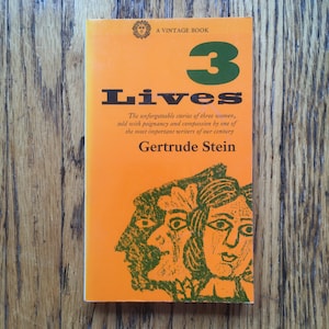 Vintage Book Three Lives by Gertrude Stein Paperback