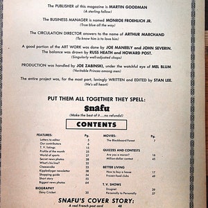 Rare Vintage Snafu Pulp Magazine by Stan Lee 1955 Marvel Comic Comedy ...