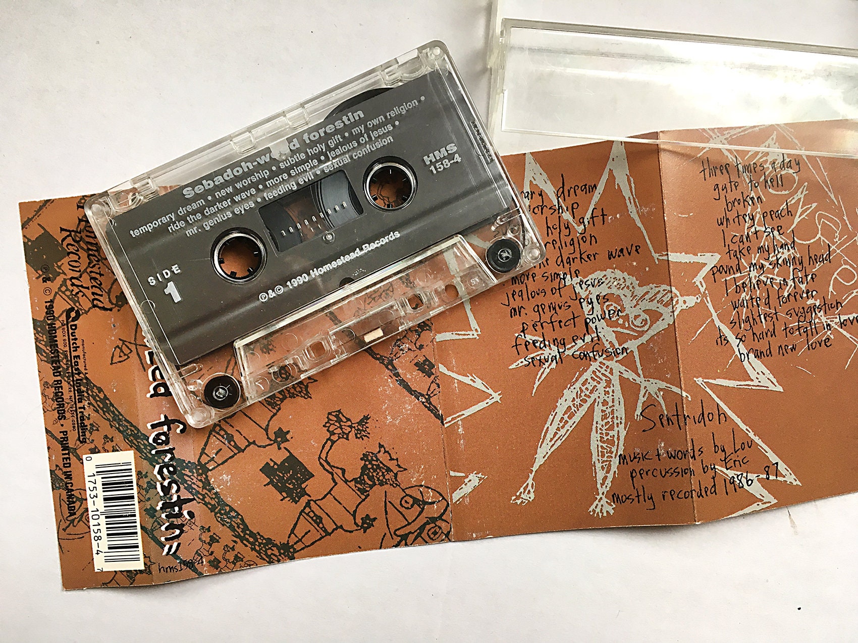 Vintage Cassette Sebadoh Weed Forestin Alt Rock Album 80s