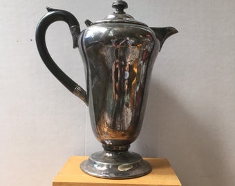 Vintage Silver Teapot Silver Plate Coffee Pot Urn Vase Wedding Shabby Chic Decor Patina