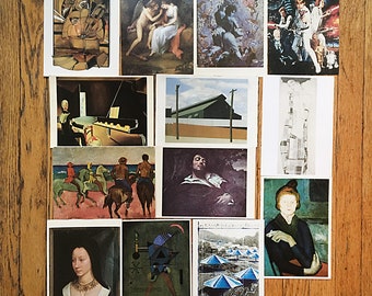 Instant Collection Vintage Postcard Lot of Fine Art Prints 13 Paintings Etc Art History Cards.