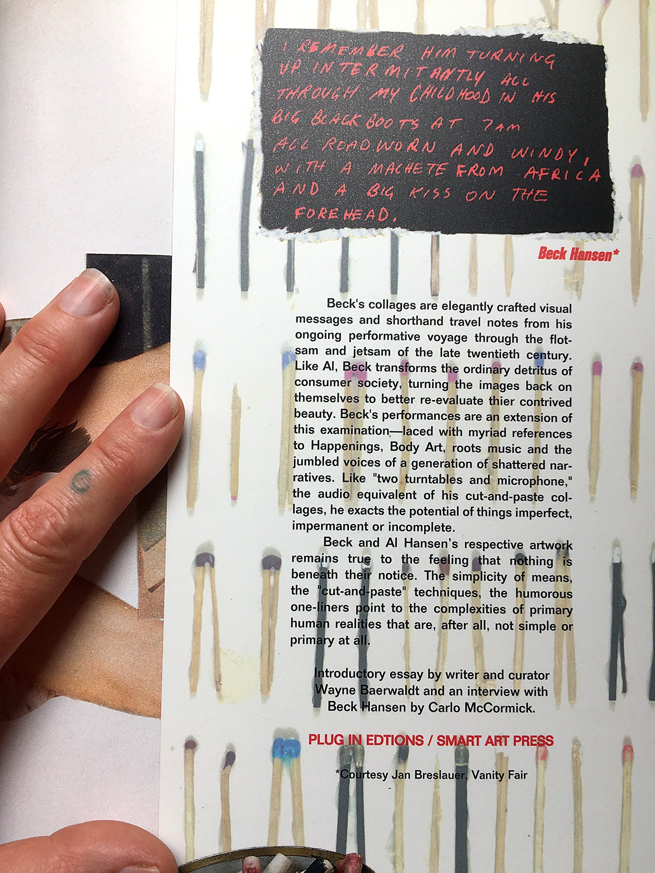 Vintage Book Beck & Al Hansen Playing With Matches Collectible