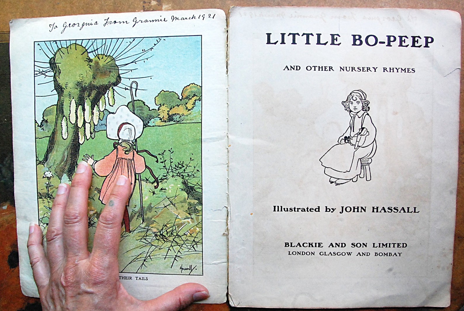 Vintage Childrens Book Little Bo Peep and Other Nursery Rhymes John ...