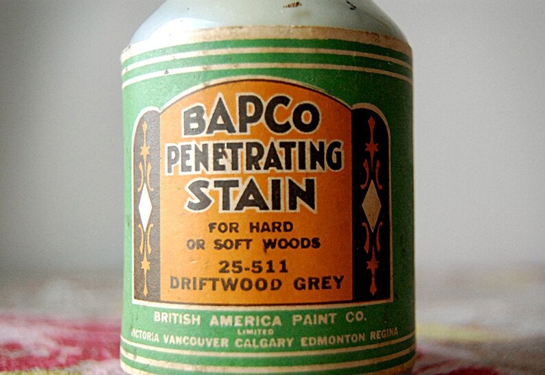 Antique Collectible / Glass Bottle/ or Jar / Wood Stain / with Etsy