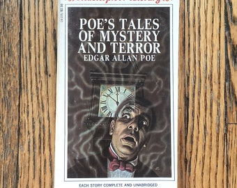 Vintage Book Poe’s Tales of Mystery and Terror by Edgar Allen Poe Paperback American Literature Gothic Horror