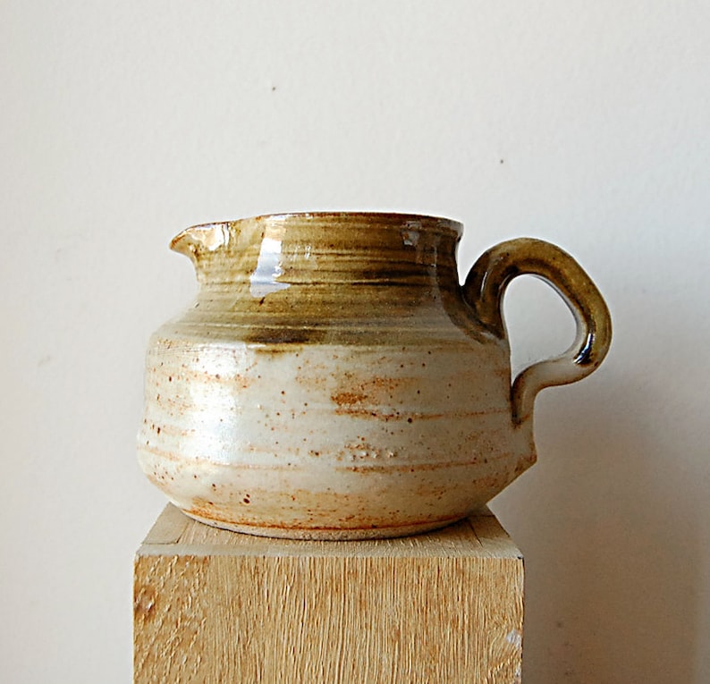 Rustic Handmade Wheel Thrown Small Organic Ceramic Pitcher With Texture ...