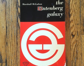 Vintage Book The Gutenberg Galaxy The Making of Typographic Man by Marshall McLuhan Media Studies 1966 First Edition