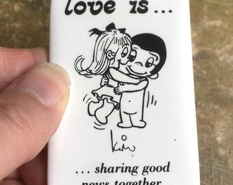 Vintage Love is Pins 1979s Groovy Hippie Kim Casali Cartoon Couple