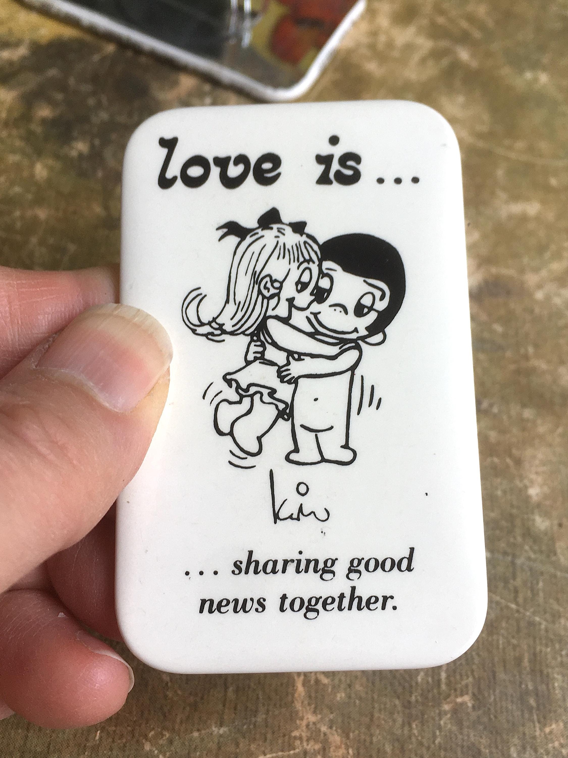 J.S. KIM 「Lovely Time」 の版画　112/150 Vintage Love is Pins 1979s Groovy Hippie Kim Casali Cartoon Couple