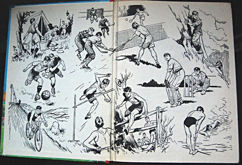Vintage Illustrated Child Book Popular Stories for Boys in Color and Black and White. image 4