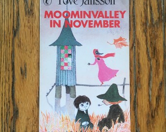 Vintage Book Moominvalley in November by Tove Jansson 1974 Edition Moomin Puffin Paperback