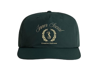 Inner Social Emblem Hat  -  Pine Green / Soft Gold