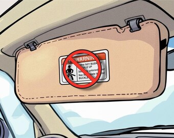 ZIC Motorsports Sun Visor Warning Label Blackouts – Custom Vinyl Decal For 2019-2022 Dodge Ram & Durango