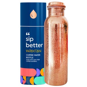 Wrixtan Engraved Copper Water Bottle – 1000ml | Hand-Engraved | Unique Copper Gift Bottle