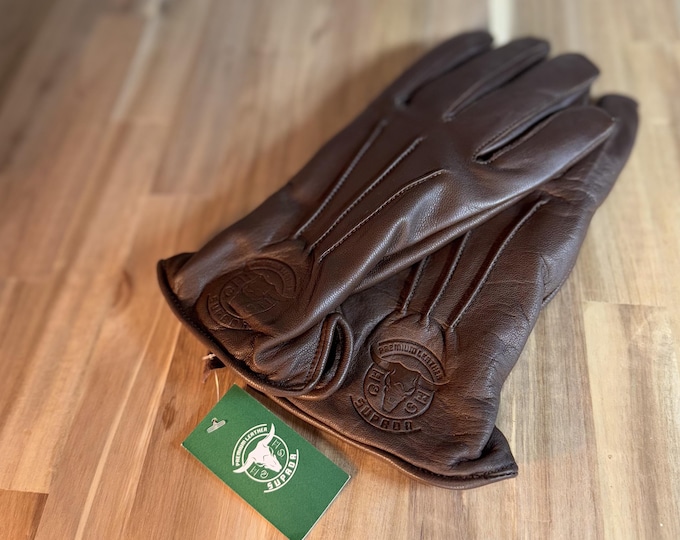 Brown Goat Leather Gloves: Unisex Winter Accessory