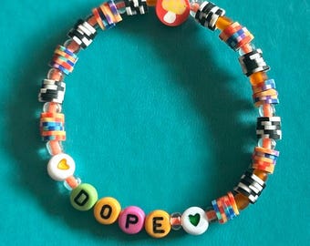 Custom Beaded Bracelet | Personalized Word or Name Bracelet | Handmade Affirmation Jewelry
