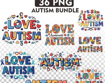 Autism Awareness PNG Bundle (Digital Download)